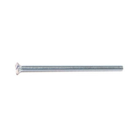 Midwest Fastener #6-32 x 2-1/2 in Slotted Flat Machine Screw, Zinc Plated Steel, 20 PK 68245